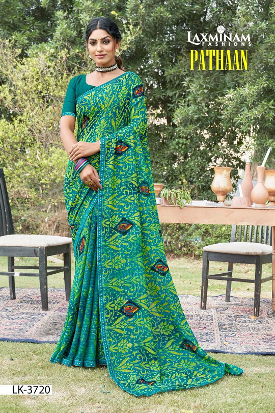 Laxinam Pathaan Printed Daily Wear Sarees Catalog
